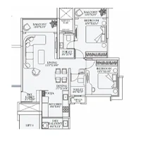 2 BHK Floor Plan