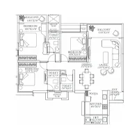 3 BHK Floor Plan